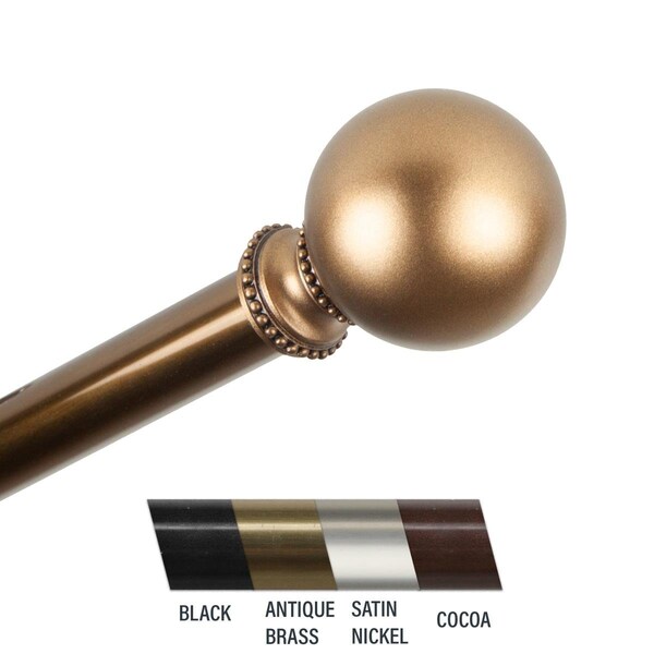Central Design Julian 0.81 in. Curtain Rod, 120-170 in. - Antique Brass - CE436830