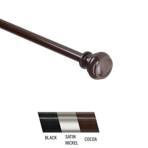 Central Design Kanne 0.44 in. Curtain Rod; 28-48 in. - Cocoa - CF06-28-7
