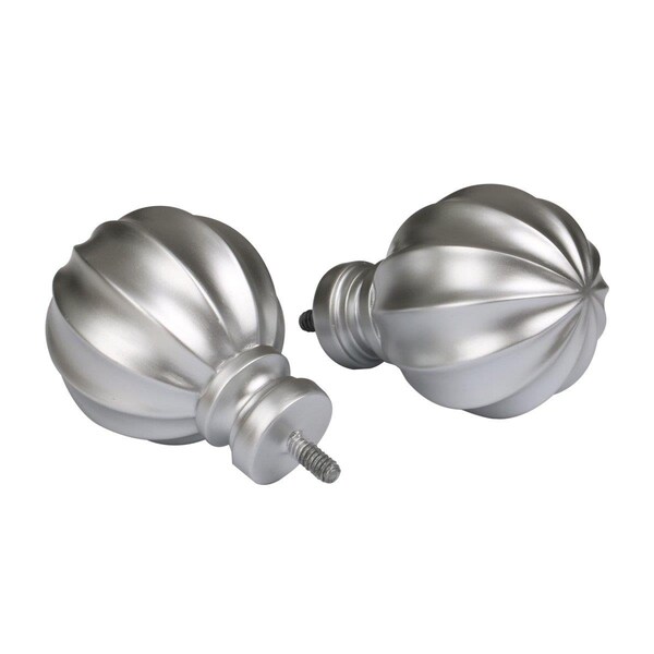Escenografia 48-86 in. Curtain Rod with Decorative Ball Finial - Nickel - ES3248116