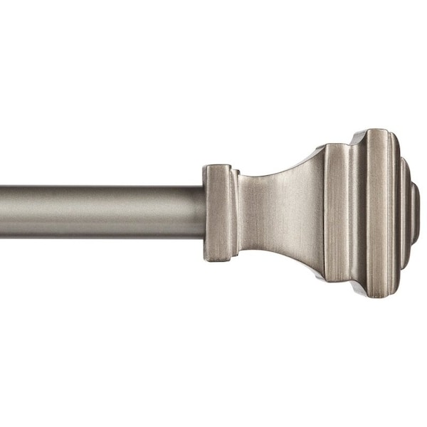 Kenney Mfg Fast Fit KN75244 Curtain Rod, 58 in Dia, 36 to 66 in L, Steel, Pewter - KN75244NP