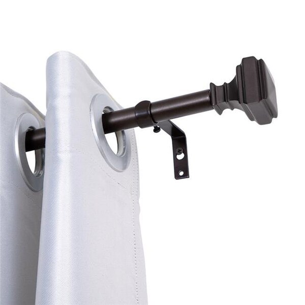 Utopia Alley Utopia Alley D24RB 0.62 in. Single Decorative Drapery Adjustable Curtain Rods for Windows 48 to 86 in. - Oil Rubbed Bronze - D24RB