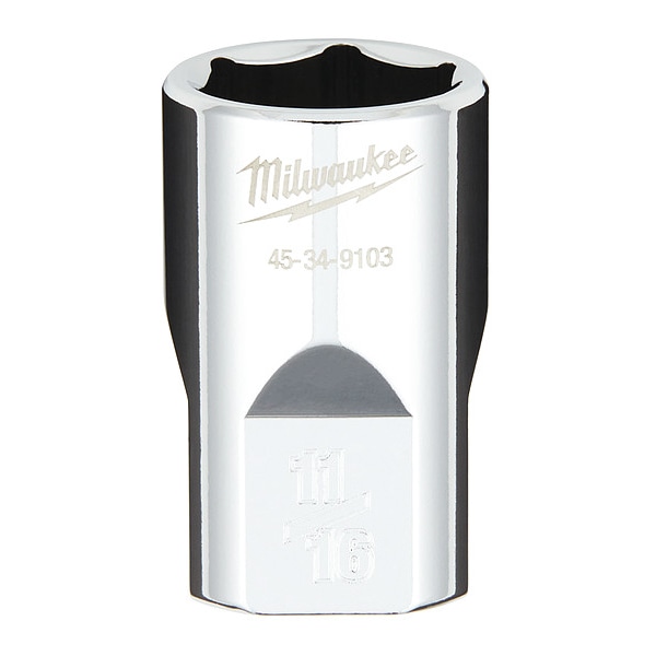 Llave de vaso de 11/16 pulgadas, de 6 puntas, de 1/2 pulgada de accionamiento con CUATRO lados planos - 45-34-9103