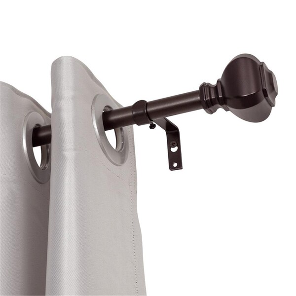 Utopia Alley Utopia Alley D18RB 0.75 in. Single Decorative Drapery Adjustable Curtain Rods for Windows 86 to 120 in. - Oil Rubbed Bronze - D18RB