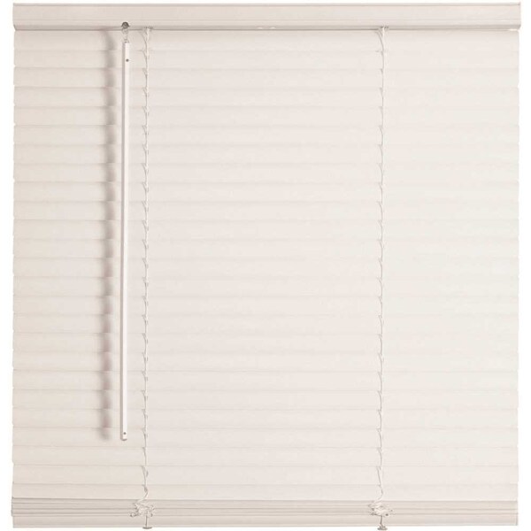 Champion TruTouch White Cordless Light Filtering Vinyl Mini Blinds with 1 in. Slats 29 in. W x 64 in. L - 527371