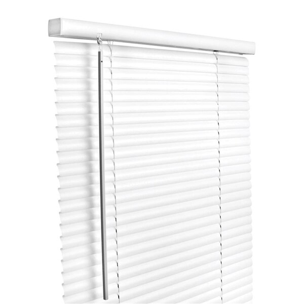 Living Accents Vinyl 1 in. Mini-Blinds; 36 x 64 in. White Cordless - 5005728
