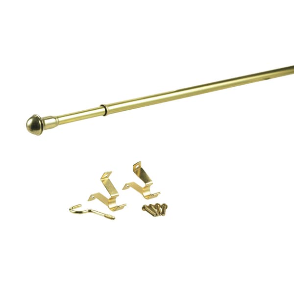 Kenney Mfg Kenney Brass Gold Curtain Rod 48 in. L X 86 in. L - KN387/3