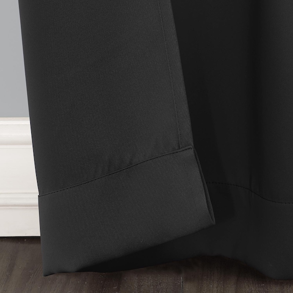 Sun Zero Sun Zero Norwich Black Blackout Curtains 80 in. W X 84 in. L - AC-NORWICH84BLK
