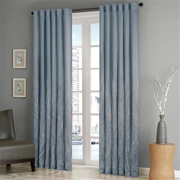 Madison Park Andora Window Panel, Blue - 84 in. - MP40-1295