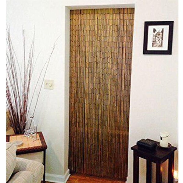 Bamboo54 Handmade Curtain Beads Window Door Shoji Room Divider; Black - 5229BLACK