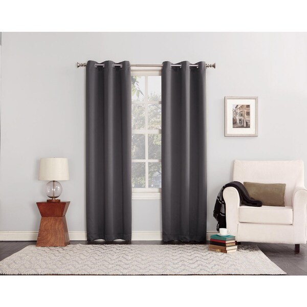 Sun Zero Sun Zero Norwich Gray Blackout Curtains 80 in. W - AC-NORWICH84CHR