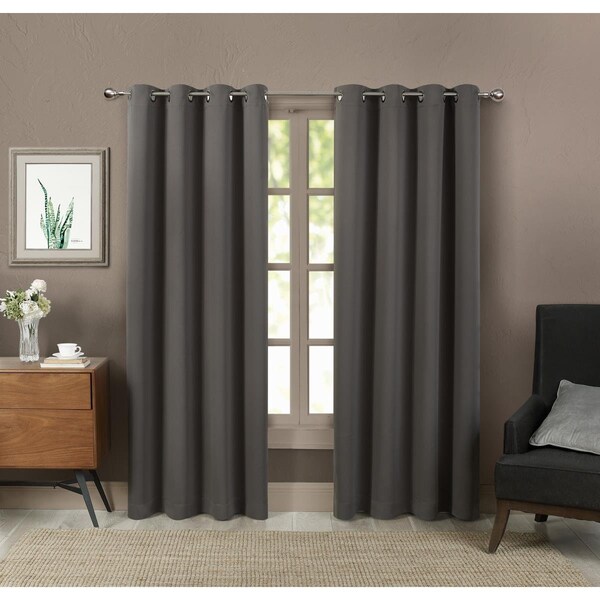 Doba-Bnt 52 x 108 in. Blackout Window Curtains, Grey - Set of 2 - SA2658677
