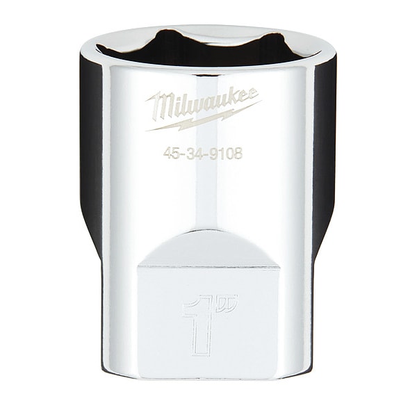Milwaukee Tool 1/2 pulg. de broca 1 pulg. SAE 6 puntos Vaso con CUATRO Lados Planos - 45-34-9108