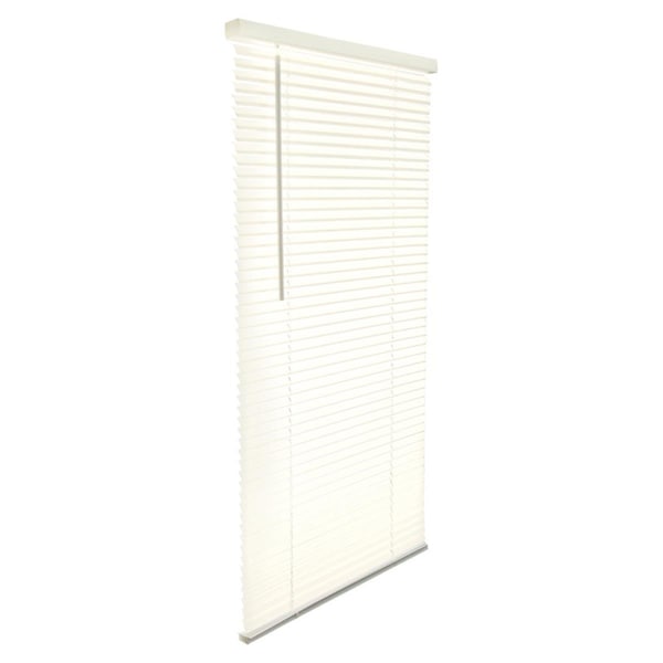 Living Accents Vinyl 1 in. Cordless Mini-Blinds; 23 x 64 in. - Alabaster - 5005769