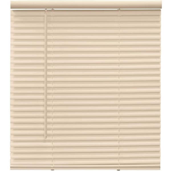 Champion TruTouch Alabaster Cordless Light Filtering Vinyl Mini Blinds with 1 in. Slats 47 in. W x 72 in. L - 527331