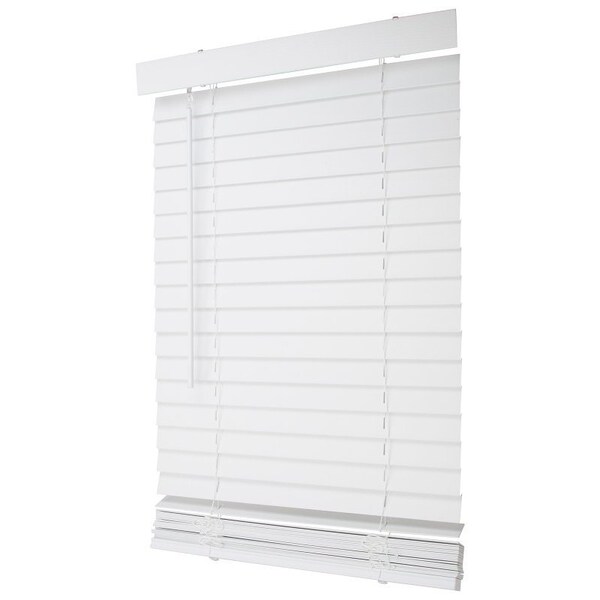 Simple Spaces Blind, 42 in L, 23 in W, Faux Wood, White - FWMB-0