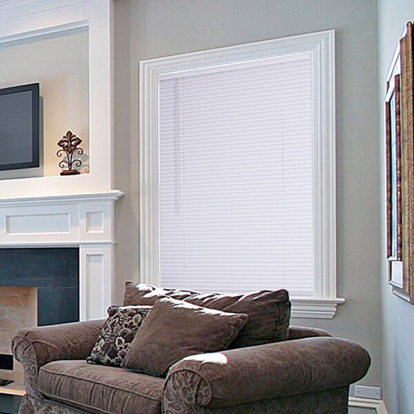 Lotus Blinds Living Accents Vinyl 1 in. Mini-Blinds 23 in. W X 72 in. H White Cordless - MAX2372WH