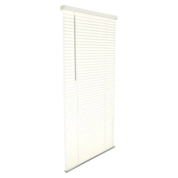 Work-Of-Art Vinyl 1 in. Cordless Mini-Blinds, 27 x 64 in. - Alabaster - WO1681931