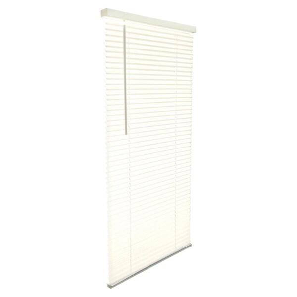 Work-Of-Art Vinyl 1 in. Mini-Blinds, 29 x 64 in. Alabaster Cordless - WO1679361