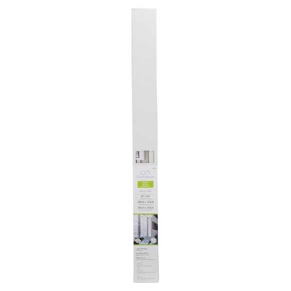 Simple Spaces Blind, 64 in L, 43 in W, Vinyl, White - PVCMB-13A