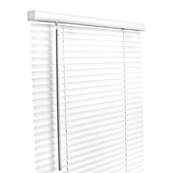 Work-Of-Art Vinyl 1 in. Mini-Blinds, 35 x 64 in. White Cordless - WO2513721