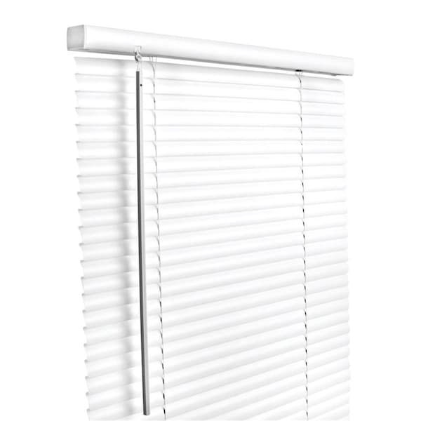 Work-Of-Art Vinyl 1 in. Mini-Blinds, 34 x 64 in. Alabaster Cordless - WO1677022
