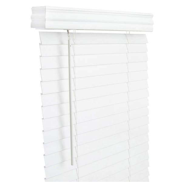 Work-Of-Art 2 in. Faux Wood Cordless Blinds, White - 36 x 60 in. - WO1680248
