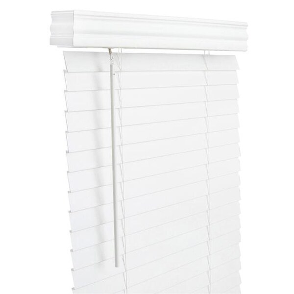 Living Accents Living Accents 5005732 2 in. Faux Wood Cordless Blinds; White - 36 x 60 in. - 5005732