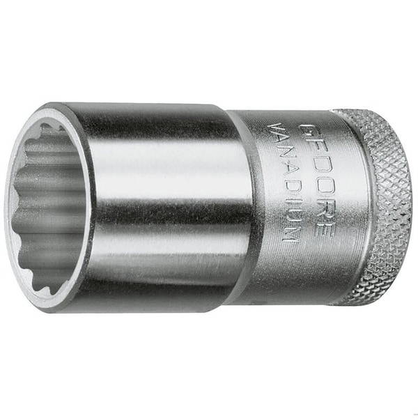 Gedore 1/2" Cuadrante de accionamiento, 18mm Llave métrica, 12 puntos - D 19 18