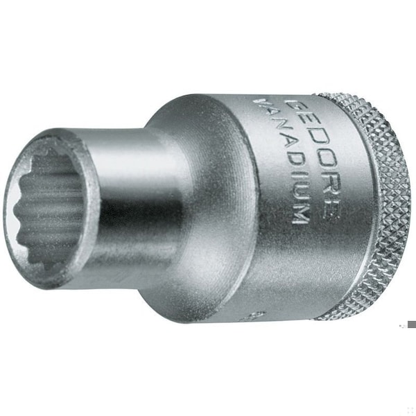 Gedore 1/2" Cuadrante de accionamiento, 18mm Llave métrica, 12 puntos - D 19 18