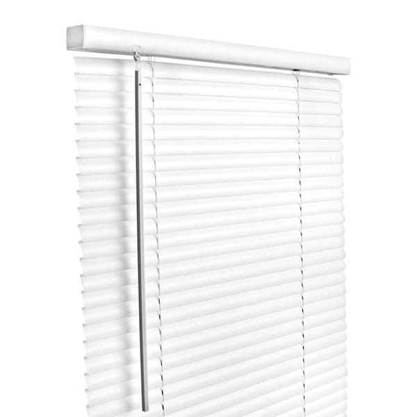 Living Accents Living Accents 5005763 Vinyl 1 in. Cordless Mini-Blinds; 29 x 64 in. - White - 5005763