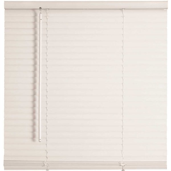 Champion TruTouch White Cordless Light Filtering Vinyl Mini Blinds with 1 in. Slats 35 in. W x 72 in. L - 484992