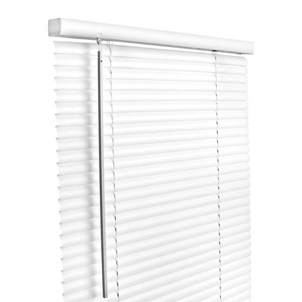 Living Accents Living Accents 5005749 Vinyl 1 in. Mini-Blinds; 31 x 64 in. White Cordless - 5005749