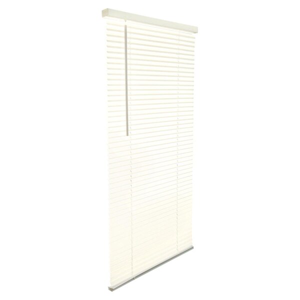 Work-Of-Art Vinyl 1 in. Cordless Mini-Blinds, 47 x 64 in. - Alabaster - WO2513308