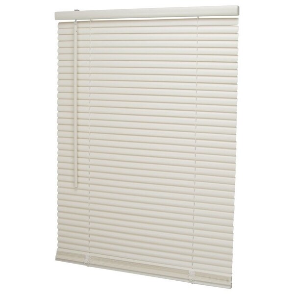 Simple Spaces Blind, 64 in L, 27 in W, Vinyl, Alabaster - PVCMB-3AA