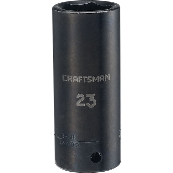 Llaves de vaso Craftsman, 1/2" Drive 23mm Métrico Profundo - CMMT13009