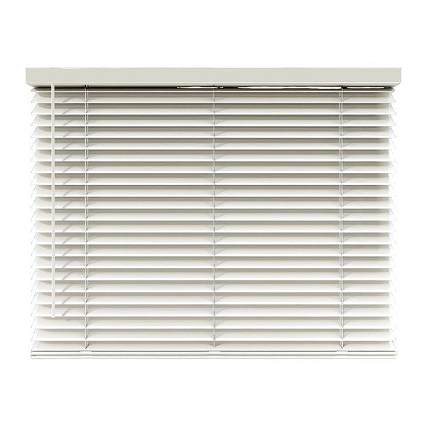 Keystone Cordless Faux Wood Blind, White, 60 in H - FW-33X60