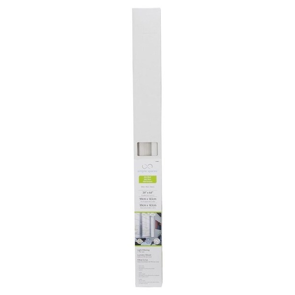 Simple Spaces Blind, 64 in L, 39 in W, Vinyl, White - PVCMB-12A