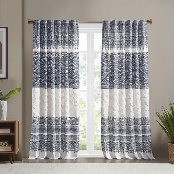 Ink Plus Ivy Kids Ink Plus Ivy Navy 100 Percent Window Curtain Panel with Lining - II40-1182