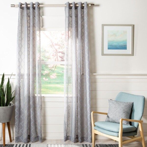 Safavieh 52 x 84 in. Gracie Window Panel - Grey - WDT1047B-5284