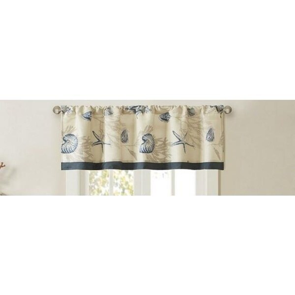 Madison Park Madison Park MP41-3764 Bayside Cotton Printed Window Valance - MP41-3764
