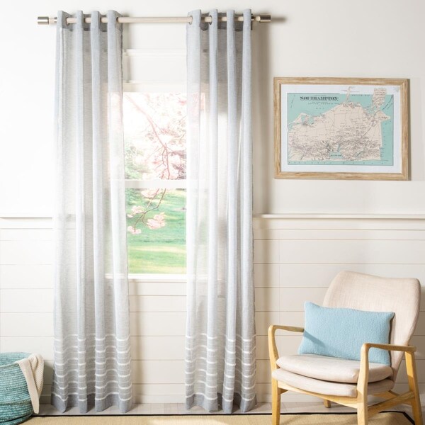 Safavieh 52 x 84 in. Delancey Window Panel - Grey - WDT1052B-5284