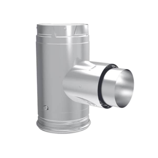 Dura Vent Dura Vent 3PVP-TAD1 3 in. Dia. Pellet Vent Pro Adapter Tee with Clean-Out Tee Cap - 3PVP-TAD1
