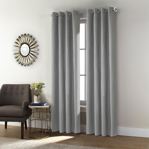 Thermaplus 52 x 84 in. Shadow Grommet Curtain Panel Window Dressing, Grey - 71881-109-52-84-404