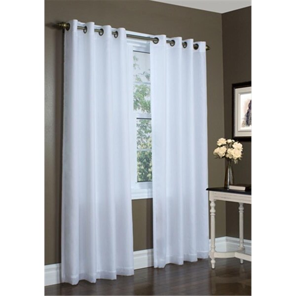Commonwealth Home Fashions Thermavoile Rhapsody Lined Grommet Panel 10 4 x 95 in., White - 70490-109-001