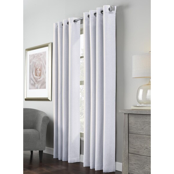Habitat 52 x 84 in. Margaret Grommet Curtain Panel Window Dressing, White - 71721-109-52-84-001