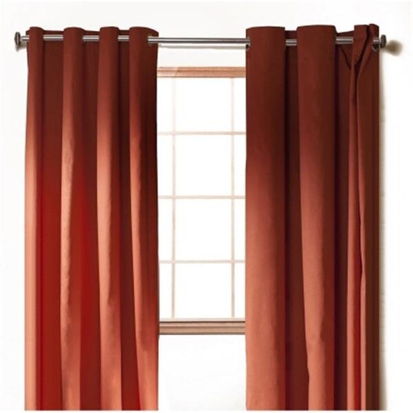 Textrade International Ltd Textrade CU100996 Twill Curtain Grommets Panel - Brick Red - CU100996