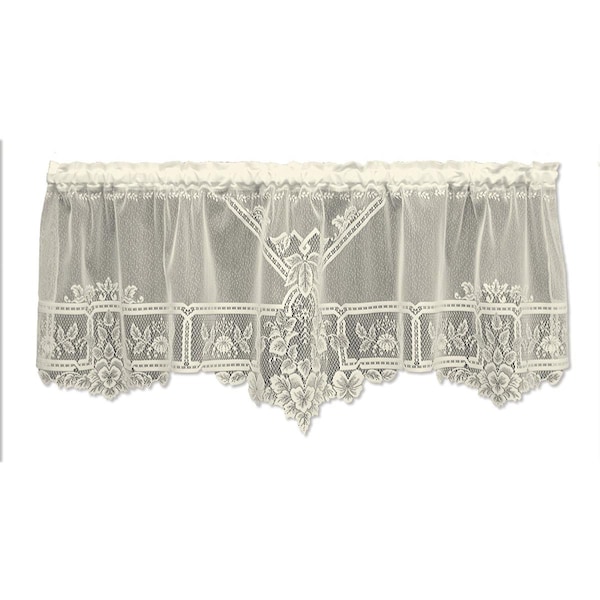 Heritage Lace Heirloom 60 x 22 in. Sheer Valance - Ecru - 9700E-6022P