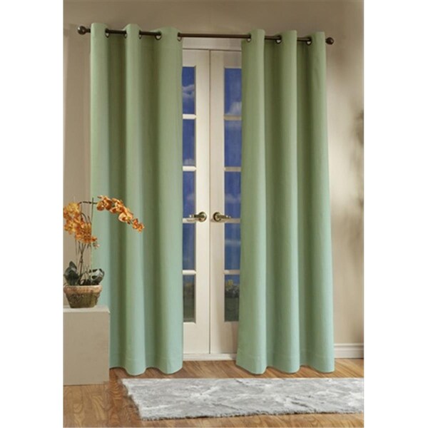 Escenografia Thermalogic Insulated Solid Color Grommet Top Curtain Panel Pairs - Sage - 160 x 84 in. - ES2838603