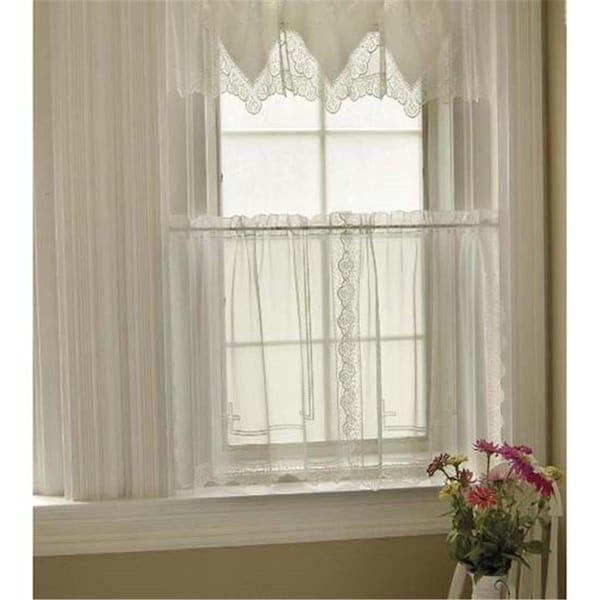 Heritage Lace Prelude 60 x 30 in. Split Tier, Ecru - 6300E-6030PR