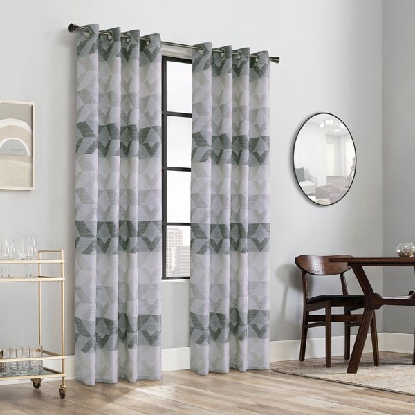 Legacy Brand Products Legacy  52 x 95 in. Tristar Grommet Curtain Panel, Natural Grey - 71990-109-52-95-103